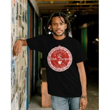 Imagem de Camiseta São Jorge - Algodão - Saravando Acessórios Religiosos, EXG