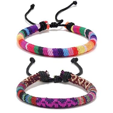 Imagem de Yfstyle Tornozeleira feminina com contas Boho 24 peças - Pulseira elástica colorida - Tornozeleira de praia africana ajustável feita à mão - Estilo Boho para meninas, Adjustable, 7-12 inches, corda