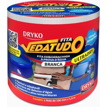 Imagem de Super Fita Veda Tudo Dryko Branca 100Mm X 1,5M Ultradry, Branco