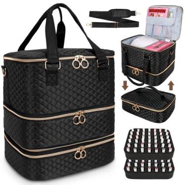 Imagem de Bolsa Organizadora de Esmaltes MZTXY - 3 Camadas para 84 Garrafas