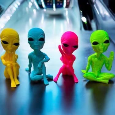 Imagem de Kit 4 Et Alien Extraterrestre Sentado - Enfeite - Decoração - FLEX3D