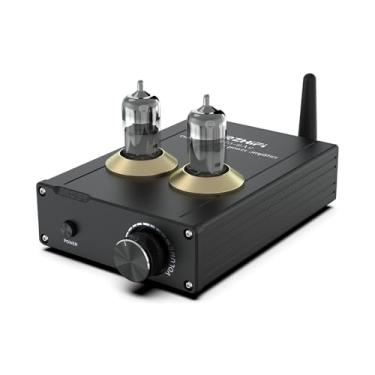 Imagem de BRZHIFI TPA-6A2 Amplificador de Válvulas Eletrônicas 2.0 Canais 50 Watts x2 Hi-Fi Estéreo Amplificador de Potência Digital Bluetooth 5.0 Mini Receptor de Áudio para Casa (Preto)