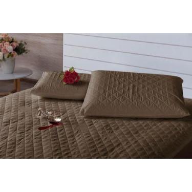 Imagem de Capa para Colchão Impermeável Matelada Solteiro Tabaco - Casa Home