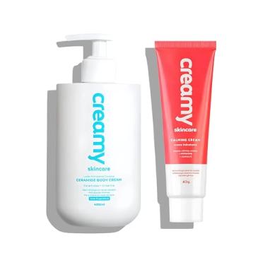 Imagem de Kit Creamy Loção Hidratante Corporal Ceramide Body Cream 400ml + Hidratante Facial Calming Cream 40g