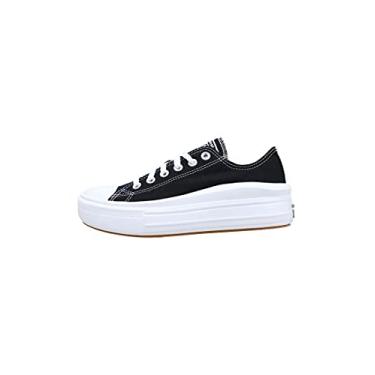 Imagem de Converse Tênis masculino Chuck Taylor All Star cano baixo (versão internacional), Preto, branco, branco, 39