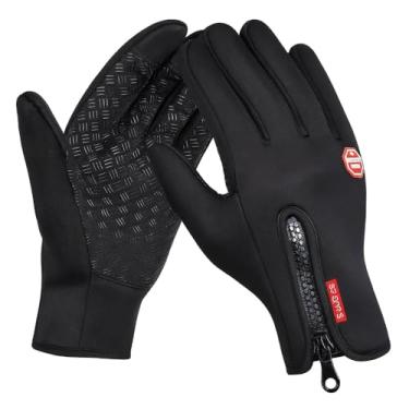 Imagem de Luva Touch Para Moto, Ciclismo, Corrida Ou Caminhada | Modelo Térmico Com Forro Quente, Grip Antiderrapante E Zíper Ajustável – Proteção Contra Vento E Umidade