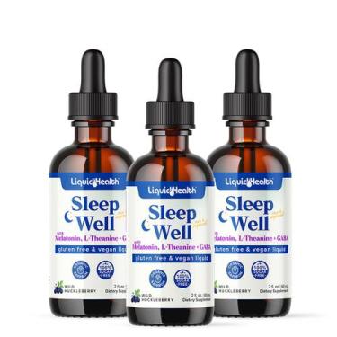 Imagem de Sleep Aid LIQUIDHEALTH Sleep Well, gotas de melatonina, 5 mg, pacote c