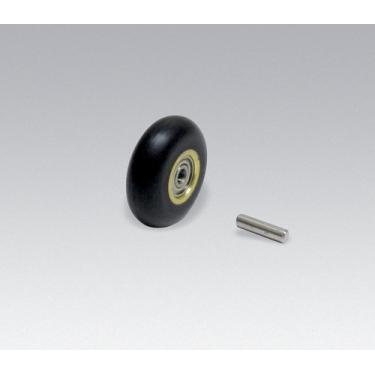 Imagem de Dynabrade Roda de contato 11079, diâmetro de 2,5 cm x 9,5 cm L x 9,5 mm (diâmetro x 3/8"), face redonda radiada, borracha 90 Duro