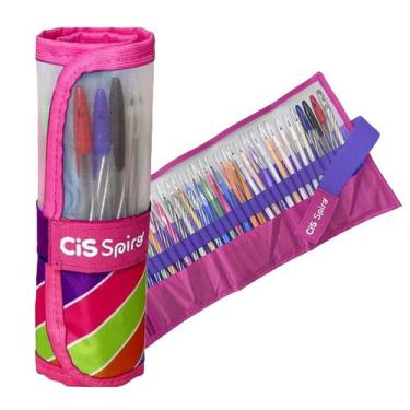 Imagem de Kit Caneta Spiro Cis Ponta 0.7mm Rollerset 29 Unidades, Rosa
