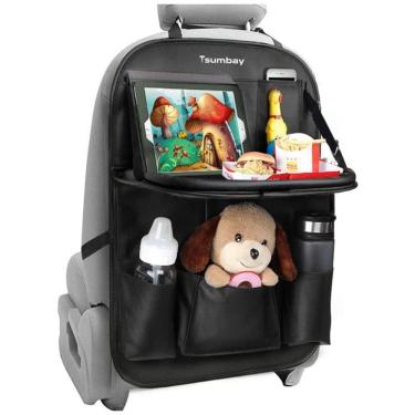 Imagem de Organizador Veicular para Banco Traseiro com Suporte para Tablet, 1 Un, TSUMBAY, Preto