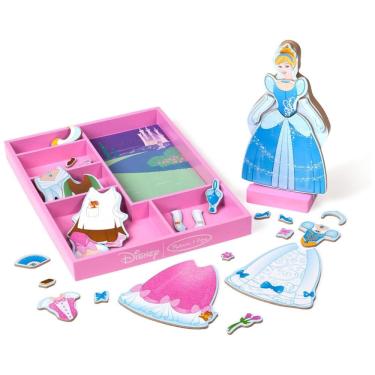 Imagem de Boneca Magnética Disney Cinderela com 30 Peças para Crianças Acima de 3 Anos, Melissa & Doug