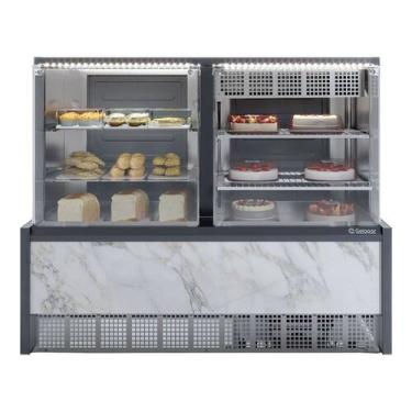 Imagem de Vitrine Neutra/Fria Evaporador Vidro Reto GRNA140R Branco Gelopar 220V