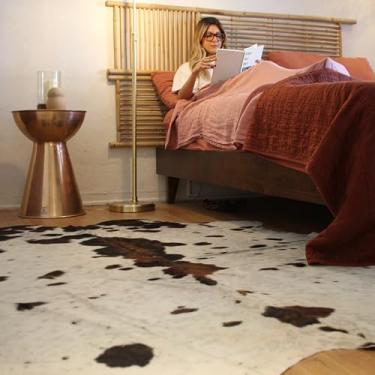 Imagem de Appaloosa Cowhides Tapete de couro bovino genuíno - Tapetes de couro natural para sala de estar e área para quarto - Tapete de couro de vaca real para decoração de casa rústica - Tapetes de couro de