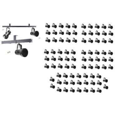 Imagem de Kit 85 Spot Trilho Perfilado Eletro calha Par20 Bulbo OL7 - Hiperlight