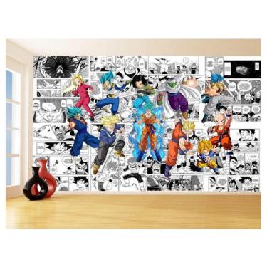 Imagem de Papel De Parede Dragon Ball Goku Vegeta Anime 3,5M Dbz188 - Você Decor