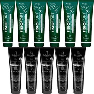 Imagem de Atacado 6 Pomada Fisiofort 150G 5 Gel Cartilagem De Tubarão - Bio Inst