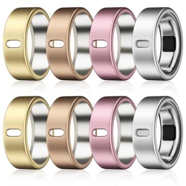 Imagem de Pacote com 8 capas compatíveis com anel Oura Gen 4/Oura Ring Gen 3 Horizon/Heritage, carregamento desordenado, textura fosca resistente ao desgaste protetor de TPU antiarranhões para mulheres e homens