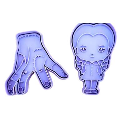 Imagem de Cortador Biscoito Molde Forma wandinha familia addams Marcador Carimbo