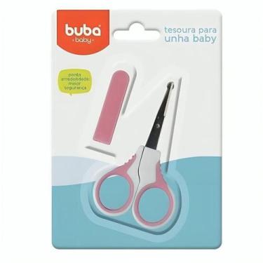 Imagem de Tesoura Pontas Arredondadas P/ Unha Do Bebê Rosa 5238 Buba