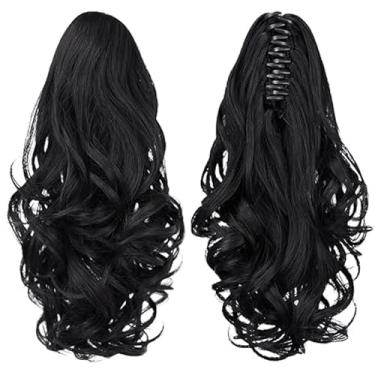 Imagem de Extensão de rabo cavalo Claw Cabelo curto médio ondulado Natural Macio Clip Peruca Peças sintético para mulheres e meninas Seguro Confortável Aparência premium realista Estilo fofo Todas as ocasiões