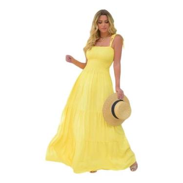 Imagem de Vestido Lastex Alça longo saia três Marias Pré Wedding Festa Aniversár