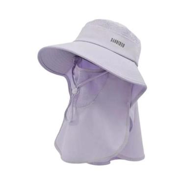 Imagem de Chapéu De Sol Feminino Com Aba Larga, Proteção UV, Impermeável, Respir