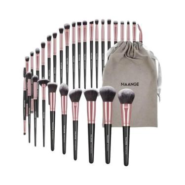 Imagem de Conjunto De 30 Pincéis De Maquiagem Profissionais MAANGE Para Base, Co