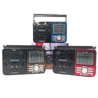 Imagem de Rádio Retrô Portátil Bluetooth com Lanterna Kapbom KA-1088