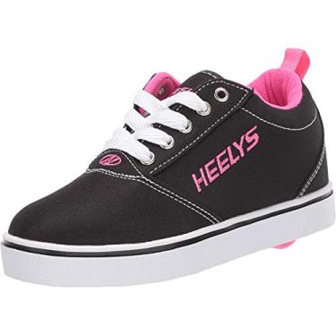 Imagem de Heelys Girl's GR8 Pro 20 (Little Kid/Big Kid/Adult) Black/White/Pink 6 Big Kid