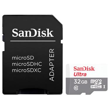Imagem de Cartão de Memória Micro SD Ultra Classe 10 Alta Velocidade Uso Profissional e Pessoal Sandisk 32GB