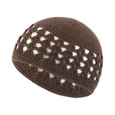Imagem de Gorro Kufi De Algodão Sólido Para Mulheres E Homens, Toucas Islâmicas 