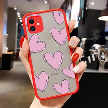 Imagem de Capa Love Pattern Para Samsung Galaxy S10 S20 S21 S9 S8 A22 A03 Plus Lite 5G Capa para Celular Fosco à Prova de Choque, Vermelho, GYKJAA376, para A225G