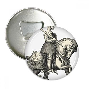 Imagem de Emblema multifuncional com emblema de ímã de geladeira, cavaleiros da Europa