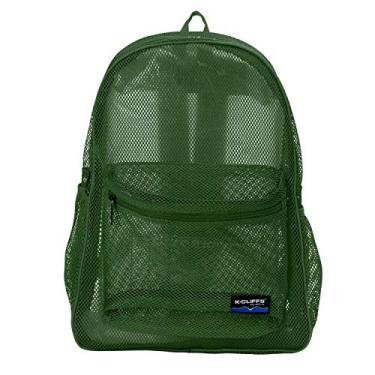 Imagem de Mochila de malha resistente para estudantes bolsa de livros escolar clássica simples de qualidade, Verde, One Size, Clássico