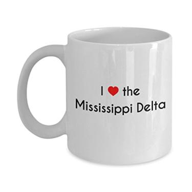 Imagem de Caneca de café I Love the Mississippi Delta - Caneca de café de cacau quente divertido - ideia de de Natal
