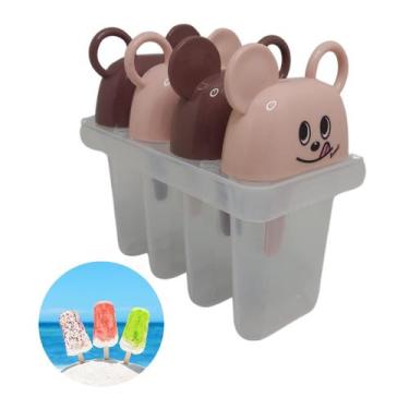 Imagem de Forma de Sorvete Infantil para 4 Picolés palito de Bichinhos  - Dassha