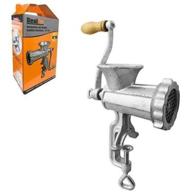 Imagem de Maquina / moinho de metal para moer carne manual 27x11x26,5cm - Rio ch
