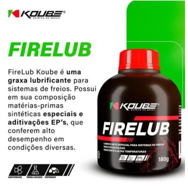 Imagem de Kit 2 Super Graxa Firelub Lubrifica Sistema De Freios 180g - Koube