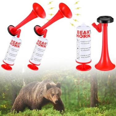 Imagem de Vertintong 2 peças de buzina portátil de autodefesa para criadores de ruído de segurança de 120 dB, ouvido a até 80 km de distância, buzina de bomba portátil, alarme de segurança, ursos assustadores