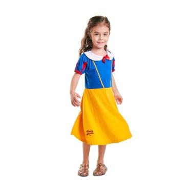 Imagem de Theo e Olivia, Vestido Fantasia Infantil Branca De Neve Menina Festa Luxo Tamanho:6