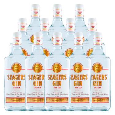 Imagem de Gin Nacional Seagers Dry Gin 1l 12 Unidades