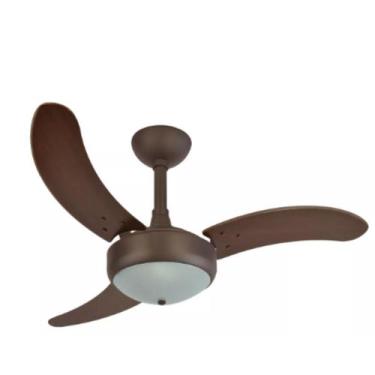 Imagem de Ventilador Teto Marrom 3 Pás Mdf com Controle Remoto 110v - Infinity, 