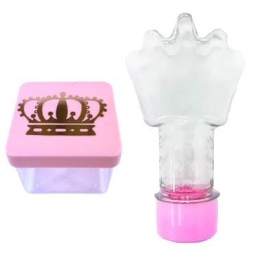 Imagem de Kit Realeza 10 Tubetes 10 Caixinhas Coroa para Doces Balas Mimos Conjunto para Lembrancinhas Decoração Festas Princesas Aniversário Principe (rosa)