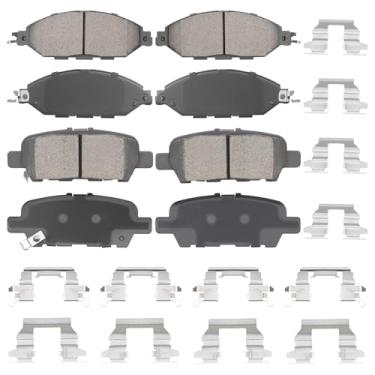 Imagem de Conjunto de pastilhas de freio de cerâmica dianteiras e traseiras para Nissan Murano 2015-2020, Pathfinder 2013-2019, para INFINITI JX35 2013, QX60 2014-2019, 8 peças