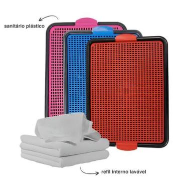 Imagem de Sanitário Plástico Inteligente Para Cães com 3 Refis Internos Laváveis