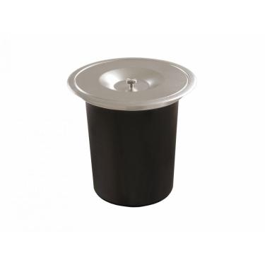 Imagem de Lixeira Redonda De Embutir Em Inox Acetinado Com Balde Plástico De 5l 20505 - Debacco