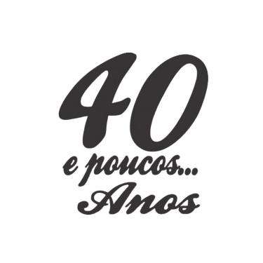 Imagem de Adesivo Para Balão 40 E Poucos Anos - Preto