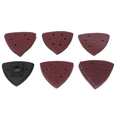 Imagem de Lixeira Triangular de 50pcs Com Almofada de Lixamento, 6 Orifícios para Remoção de Poeira, Compatível Com Ferramentas Oscilantes para Metal de Madeira, 3.5in