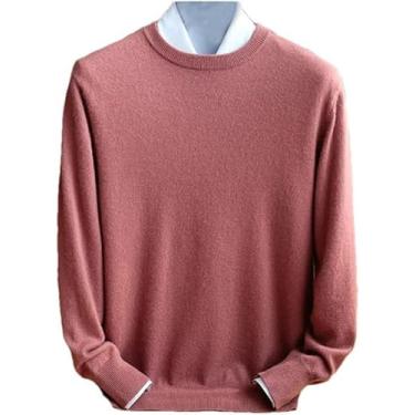 Imagem de Camisola De Cashmere Casual Para Homens De Outono/inverno Solta E Suéter Com Decote Redondo, 2, XL