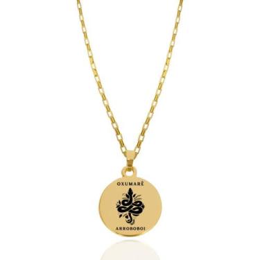 Imagem de Colar Medalha Orixá Oxumarê Serpente Proteção Espiritual - Balaio de S
